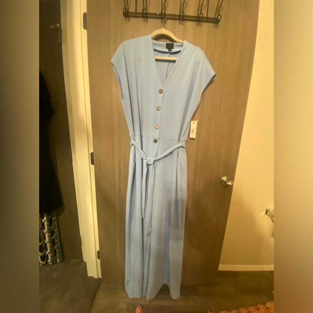 NWT Beautiful light blue wide leg one piece size 18